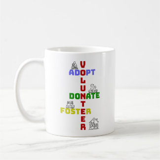 Caneca De Café Voluntário Adota Donativo Foster Animal Resgate