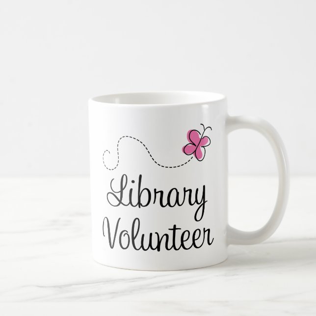 Caneca De Café Voluntário da biblioteca (Direita)
