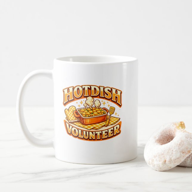 Caneca De Café Voluntário HOTDISH (Com Donut)
