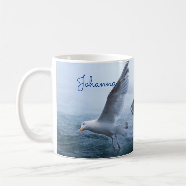 Caneca De Café Voo de gaivotas sobre o mar (Esquerda)