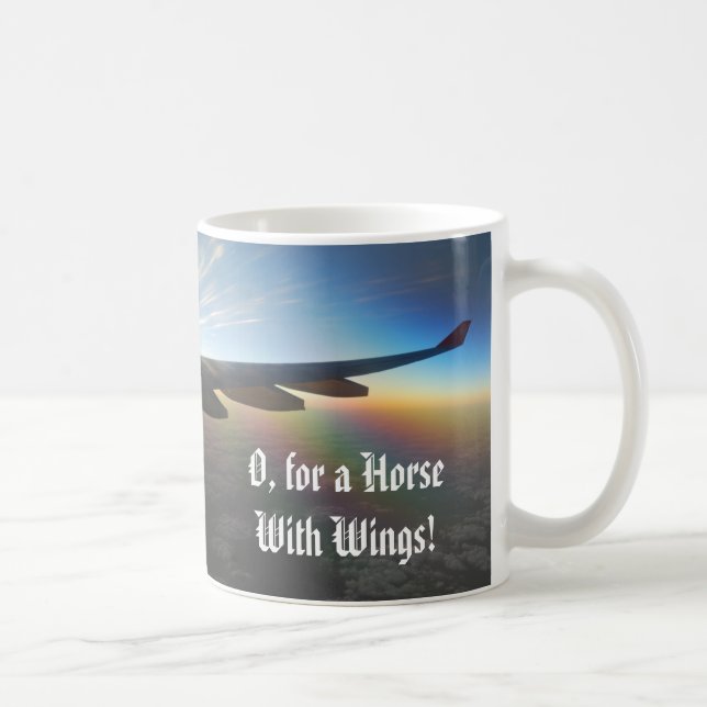 Caneca De Café Voo do avião contra definição de Sun Mug (Direita)