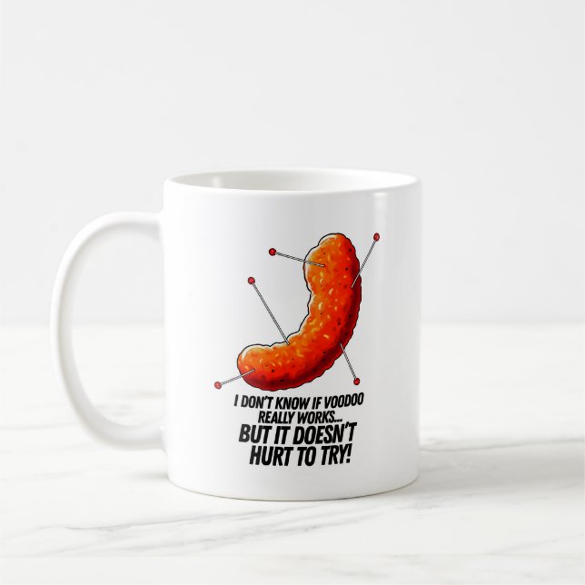 Caneca De Café Voodoo Cheese Puff - Piada Anti-Trump (Esquerda)