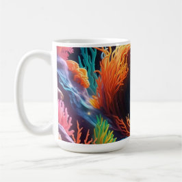 Caneca De Café Vórtex Coral Subaquático