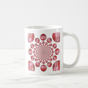 Caneca De Café Vórtice Carmesim: Linda Arte de Bola de Críquete V