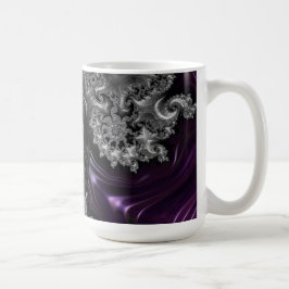 Caneca De Café Vórtice Fractal Púrpura