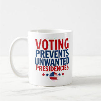 Caneca De Café Votação Previne Presidências Indesejadas homens mu