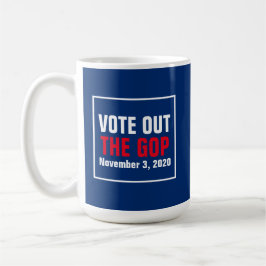 Caneca De Café Votar A Eleição Do GOP 2022 - Azul Branco