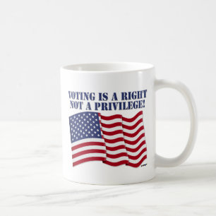 CANECA DE CAFÉ VOTAR É UM DIREITO NÃO UM PRIVILÉGIO!