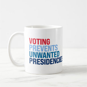 Caneca De Café Votar evita presidências indesejadas