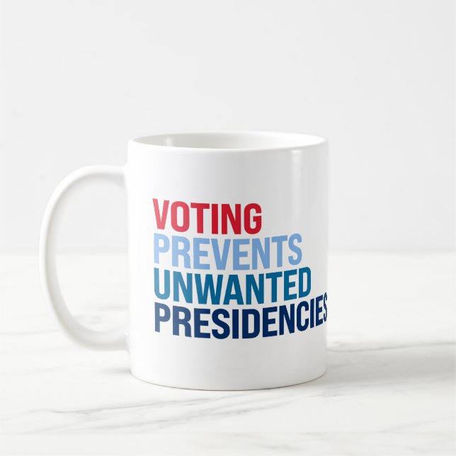 Caneca De Café Votar evita presidências indesejadas (Esquerda)