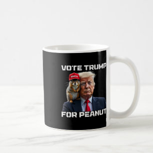Caneca De Café Votar Trump Para O Pêanut O Esquilo