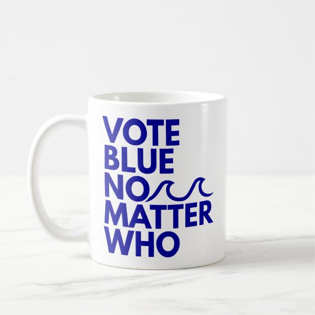 Caneca De Café Vote Azul Não Importa Quem (Esquerda)