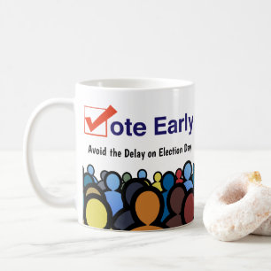 Caneca De Café Vote com Antecedência
