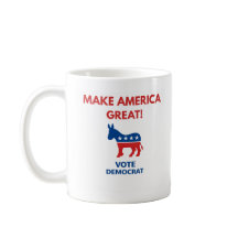Caneca de Café Vote Democrata Pro-Democracia