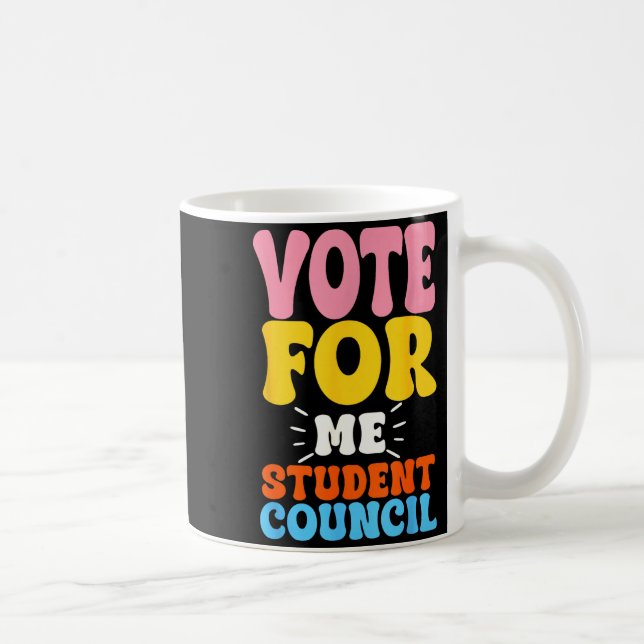Caneca De Café Vote For Me Student Council Youth Cool School Elec (Direita)