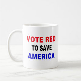 Caneca De Café Vote Red Para Salvar A América