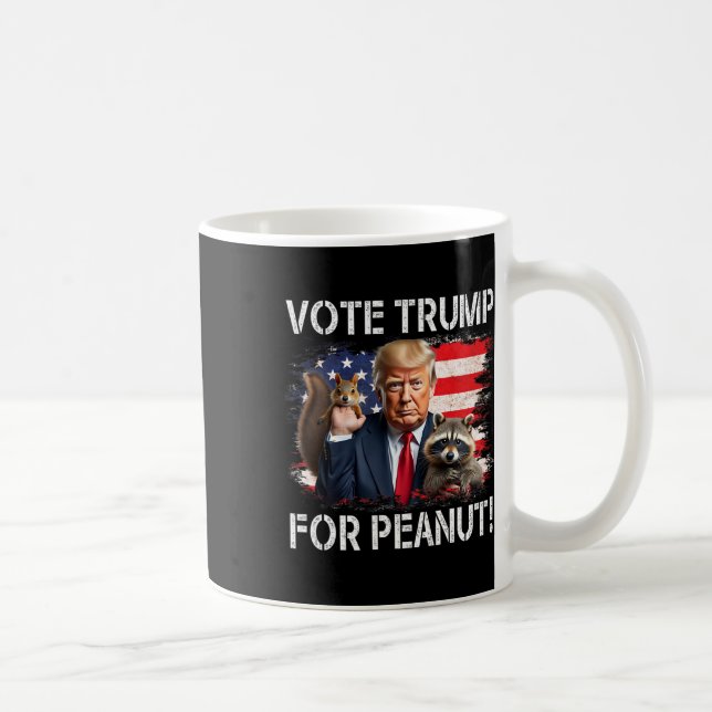 Caneca De Café Vote Trump Para o Esquilo Peanut 4  (Direita)