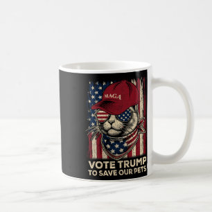 Caneca De Café Vote Trump Para Salvar O Nosso Pets 2024 American 