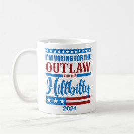 Caneca De Café Voto a favor do Outlaw e do Hillbilly 2024