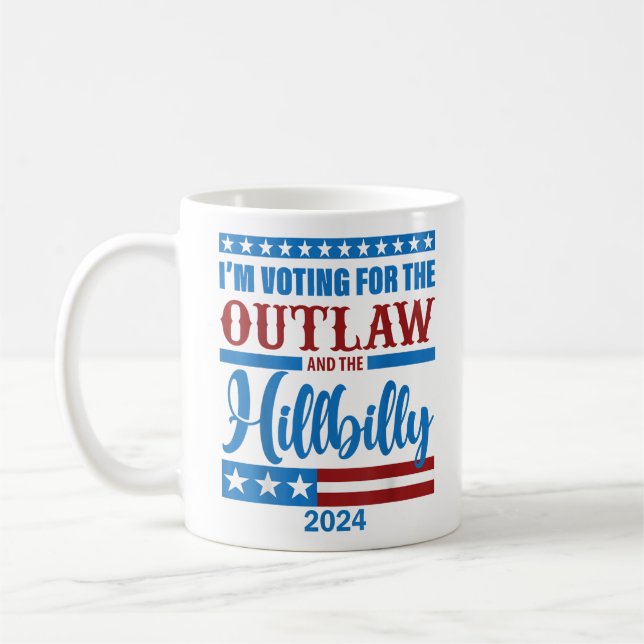 Caneca De Café Voto a favor do Outlaw e do Hillbilly 2024 (Esquerda)