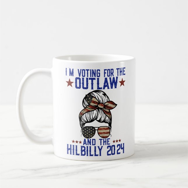 Caneca De Café Voto a favor do Outlaw e do Hillbilly 2024 (Esquerda)