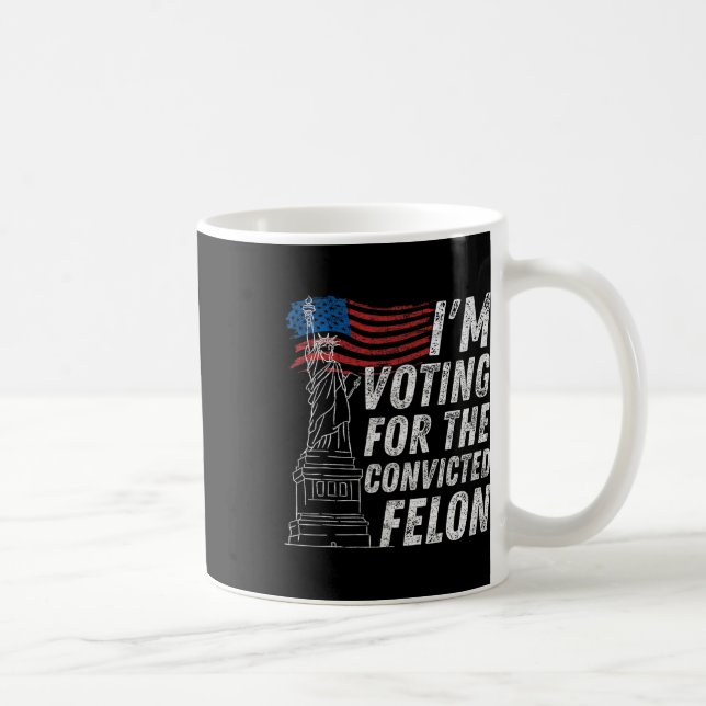 Caneca De Café Voto Condenado Felon Funny Pro Trump 2024 (Direita)