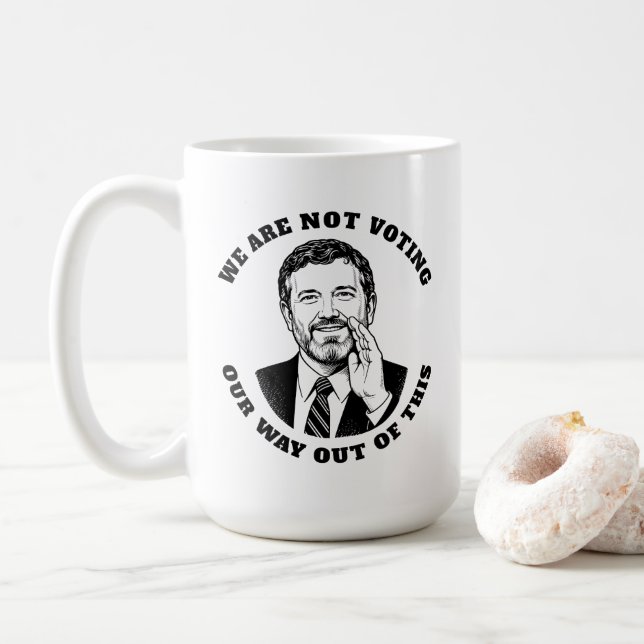 Caneca De Café Voto de Thomas Massie  (Com Donut)