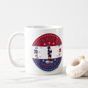 Caneca De Café Voto Vermelho Azul 2024 para o Estátua Vermelho Br