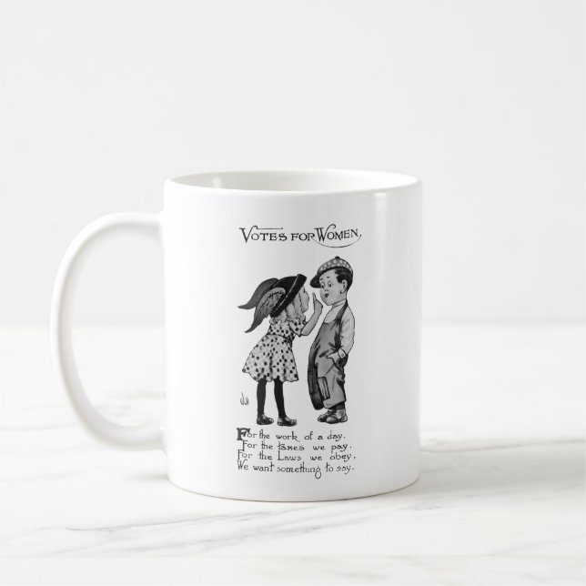 Caneca De Café Votos A Favor Das Mulheres (Esquerda)