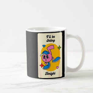 Caneca De Café Vou esquiar na encosta da montanha de neve aventur