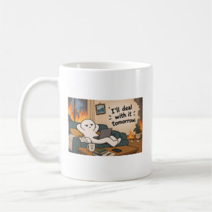 Caneca De Café Vou Lidar com Isso Amanhã – Procrastinação Diverti
