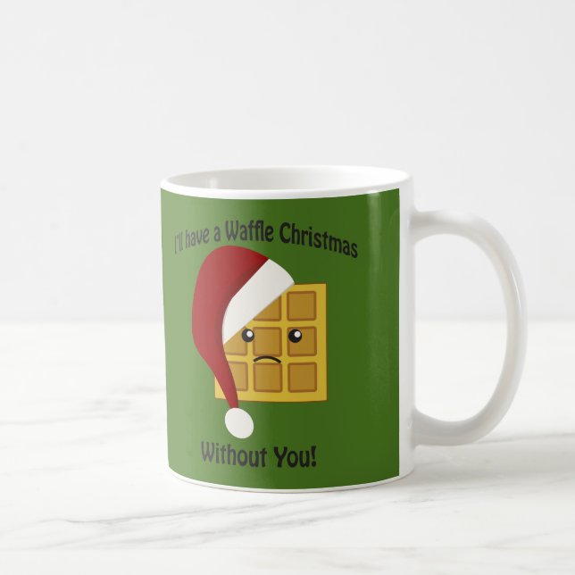 Caneca De Café Vou ter um Natal de waffle sem você (Direita)
