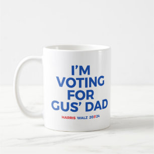 Caneca De Café Vou votar no Pai do Gus - Harris Walz 2024