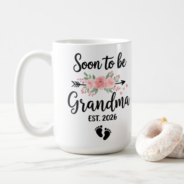 Caneca De Café Vovó 2026 Em Breve Vovó 2026 (Com Donut)