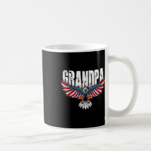 Caneca De Café Vovô Bandeira Vintage EUA Águia Careca Patriótico 