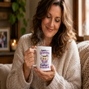 Caneca De Café Vovó Bônus Funciona Com Café E Netos Engraçado