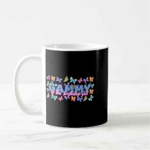 Caneca De Café Vovó da Família Borboleta da Menina de Aniversário