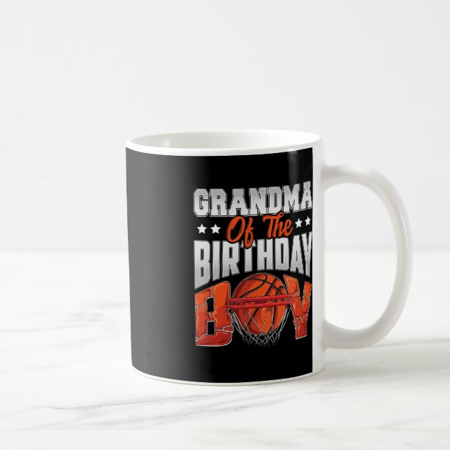 Caneca De Café Vovó de aniversário de basquete Boy Family Baller  (Direita)