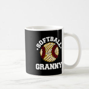 Caneca De Café Vovó de Softball Angustiada Vintage Engraçado Avó