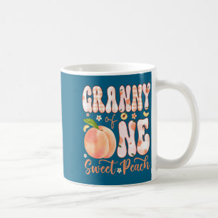 Caneca De Café Vovó de um doce pêssego festa de 1º aniversário me
