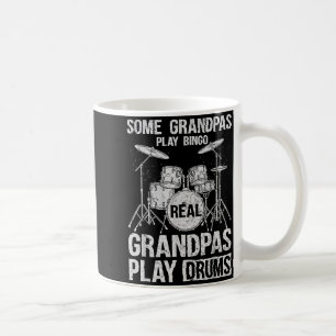 Caneca De Café Vovô de verdade toca bateria percussionista bateri