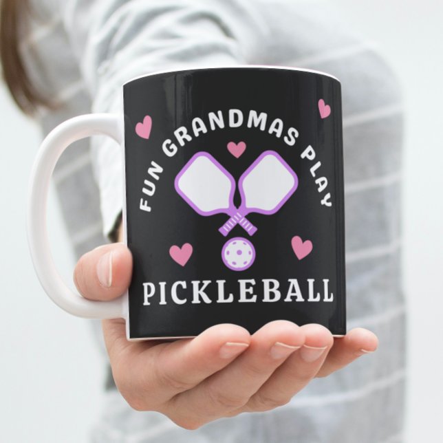 Caneca De Café Vovô Divertido Jogue Pickleball (Criador carregado)