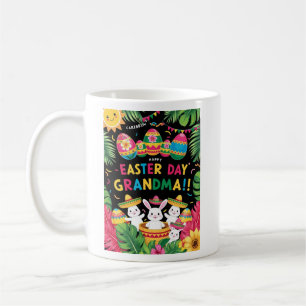 Caneca De Café Vovó do Dia do felz pascoa