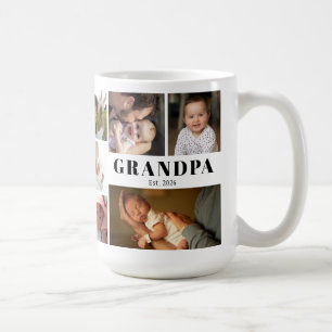 Caneca De Café Vovô e Papai Estabelecidos 11 Colagem de Fotos