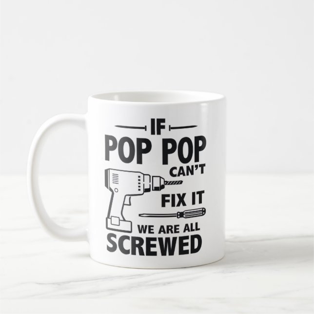 Caneca De Café Vovô Engraçado Se o Vovô Não Consegue Consertar (Esquerda)