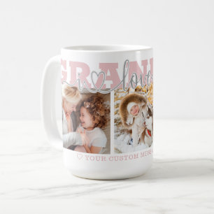 Caneca De Café VOVÓ Eu Te Amo 3 Fotos Rosa