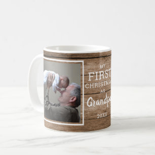 Caneca De Café Vovô Fotográfico Personalizado 2 Primeira Madeir