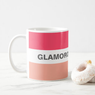 Caneca De Café Vovó Glamorosa Na moda moderna rosa