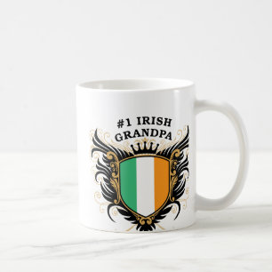 Caneca De Café Vovô irlandês do número um