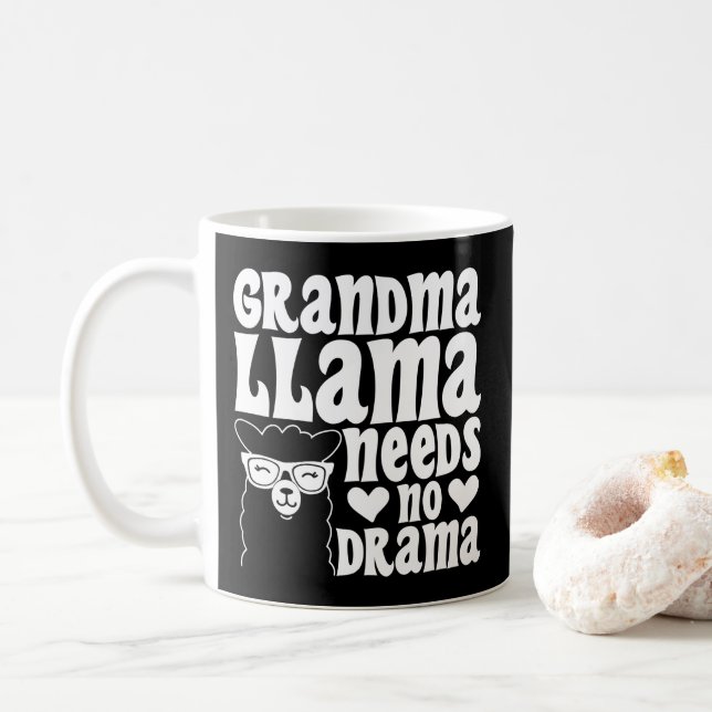 Caneca De Café Vovó Llama Não Precisa De Dia de as mães De Drama (Com Donut)